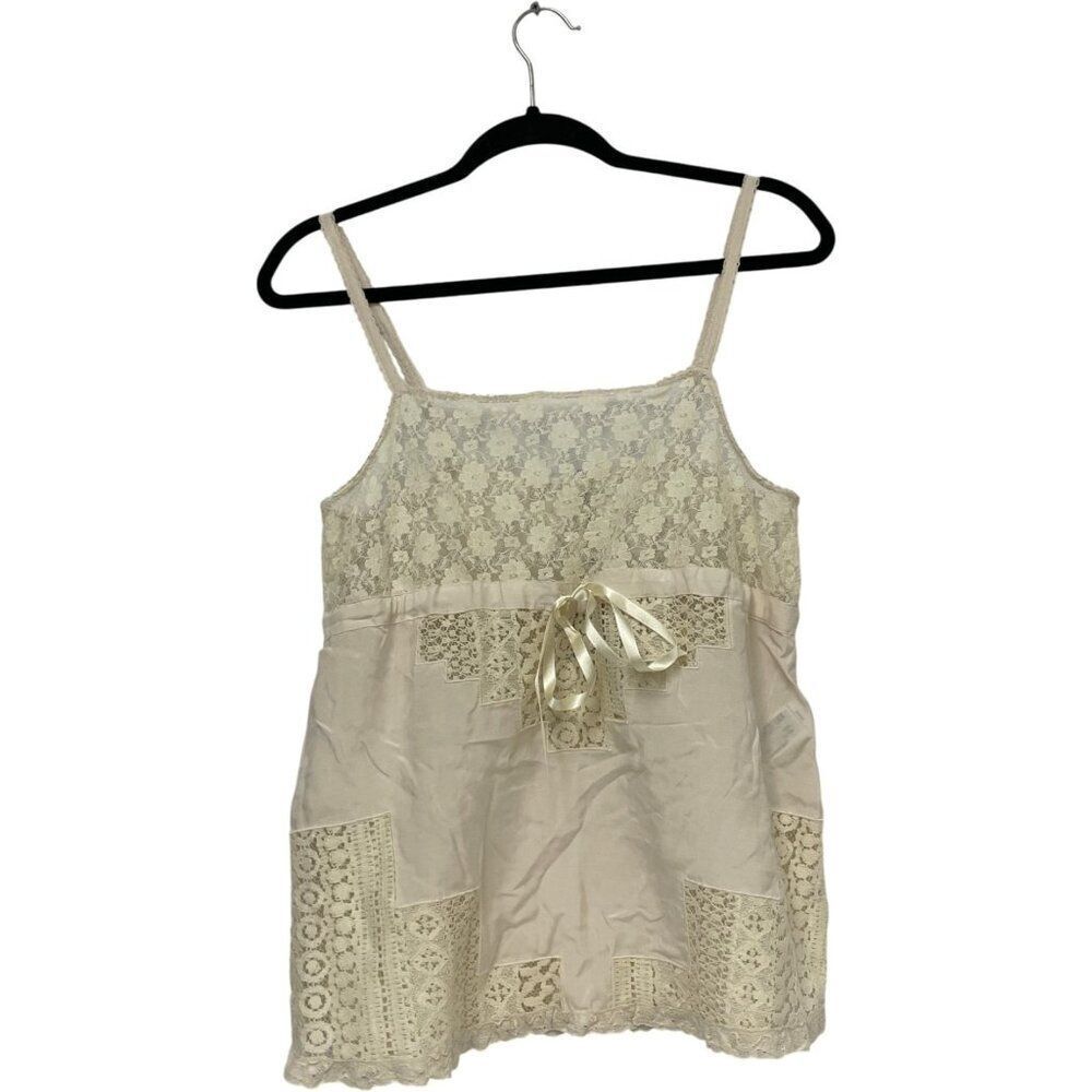 Zara Lingerie Womens Camisole Top Cami S Ivory Cream Floral Lace 1377/902 NWT